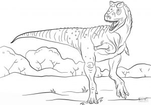Jurassic World Coloring Pages Carnotaurus 3crn