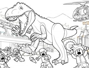 Jurassic World Coloring Pages Funny Lego T Rex 7ltr