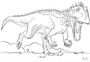 Jurassic World Coloring Pages Indominous Rex 2inr