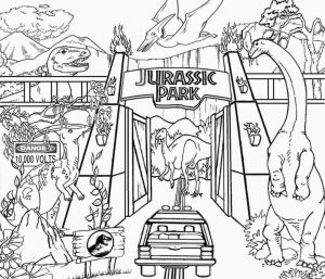 Jurassic World Coloring Pages Online 4oln