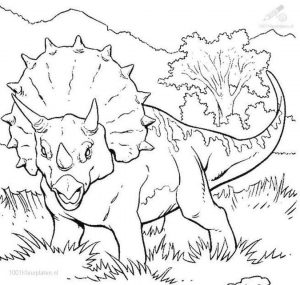 Jurassic World Coloring Pages Triceratops Printable 8trt