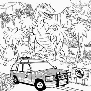 Jurassic World Coloring Pages for Grown Ups 3fgu