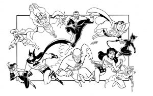 Justice League Action Coloring Pages Harley Quinn Joins the Heroes