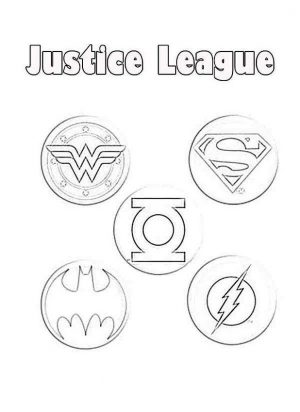 Justice League Action Coloring Pages Justice League Logos