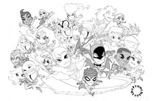 Justice League Action Coloring Pages The Cute Chibi Version of Justice League