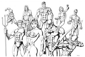 Justice League Coloring Pages Online DC Comic Superheroes