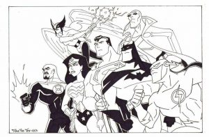 Justice League Coloring Pages Online They about to Kick Somebody