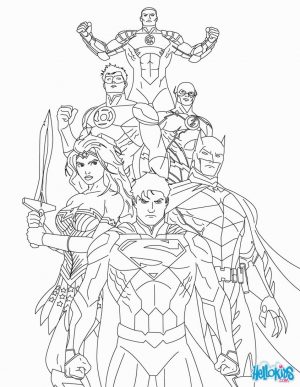 Justice League Coloring Pages Superman Is the Strongest