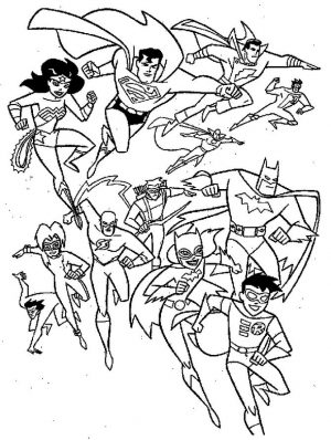 Justice League Coloring Pages The Classic Drawings