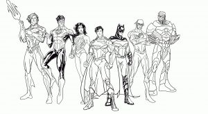 Justice League Coloring Pages The Crews Ready for Battle