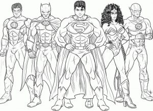 Justice League Coloring Pages The Original Members