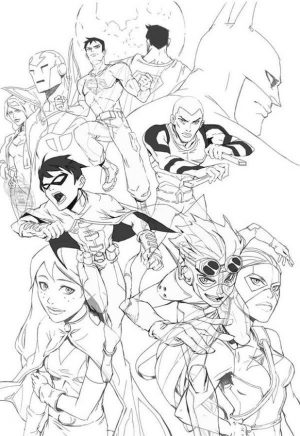 Justice League Coloring Pages The Teenage Version of Justice League