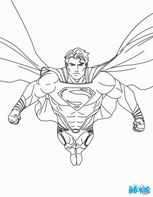 Justice League Coloring Pictures Superman Coming at You