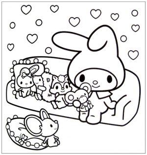 Kawaii Bunny Coloring Pages to Print