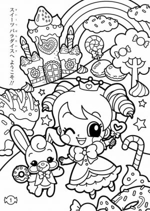 Kawaii Coloring Pages Anime Girl Princess