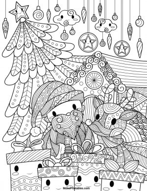 Kawaii Coloring Pages Christmas for Adults