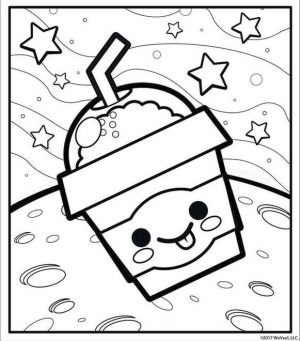 Kawaii Coloring Pages Ice Milkshake