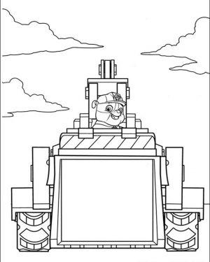 Kids Printable Paw Patrol Coloring Pages Rubble and His Tractor – 62810
