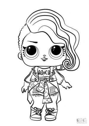 LOL Dolls Coloring Pages Lovely Rocker