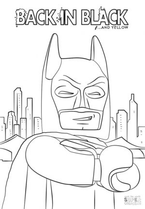 Lego Batman Coloring Pages Back in Black