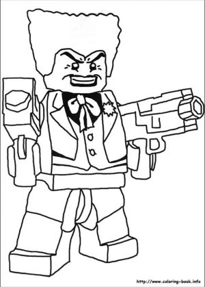 Lego Batman Coloring Pages Joker with Two Guns