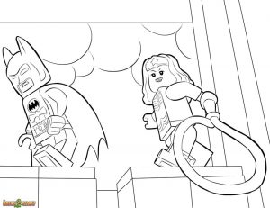 Lego Batman Coloring Pages Lego Batman and Wonder Woman