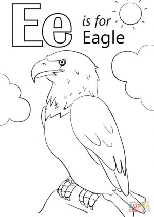 Letter E Coloring Pages Eagle – jdh3m