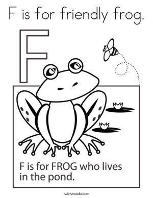 Letter F Coloring Pages Frog – krm5a