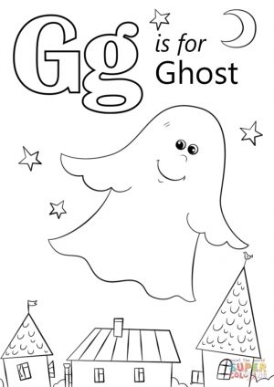 Letter G Coloring Pages Ghost – uen3m