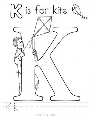 Letter K Coloring Pages Kite – 8931m