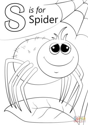 Letter S Coloring Pages Spider – slp4n