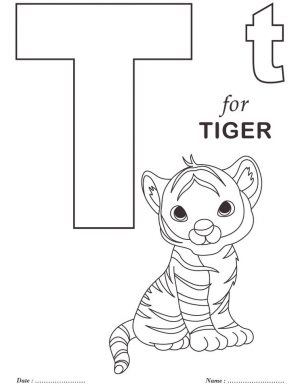 Letter T Coloring Pages Tiger – t85mm