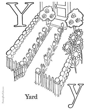Letter Y Coloring Pages Yard – ywm2