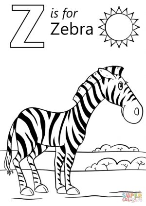 Letter Z Coloring Pages Zebra – 3anz