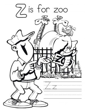 Letter Z Coloring Pages Zoo – znr38