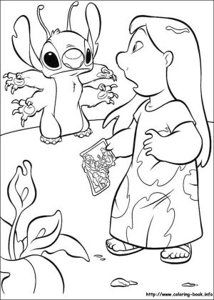Lilo and Stitch Coloring Pages Lilo Meeting Stitch for the First Time