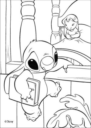 Lilo and Stitch Coloring Pages Lilo and Stitch Feeling Sad
