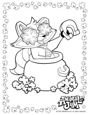 Lucky Day Animal Jam Coloring Pages Free 2lck