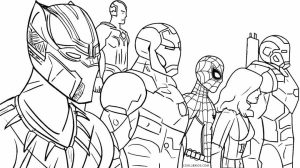 Marvel Black Panther Coloring Pages Avenger hdi2