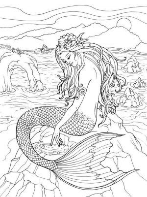 Mermaid Adult Coloring Pages b10d
