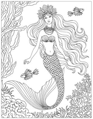 Mermaid Coloring Pages for Adult co24l
