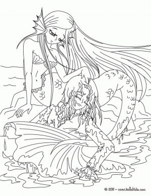 Mermaid Coloring Sheets for Adult dv31