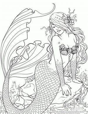 Mermaid Coloring Sheets for Adult sm41t