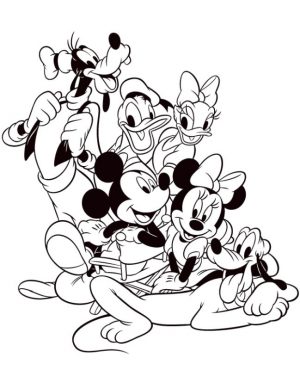 Mickey Mouse Clubhouse Coloring Pages Printable for Kids – nng85l