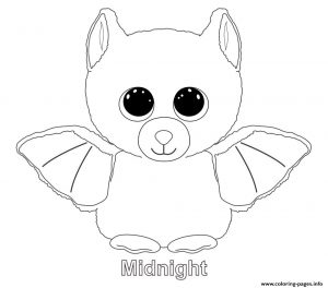 Midnight Smitten Beanie Boo Coloring Pages to Print 0waz