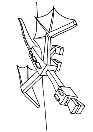 Minecraft Coloring Pages Ender Dragon