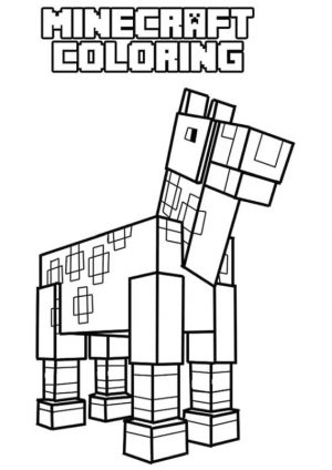 Minecraft Coloring Pages Minecraft Horse