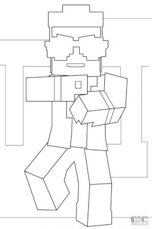 Minecraft Gangnam Style Coloring Pages gn5