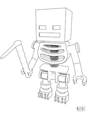 Minecraft Skeleton Coloring Pages uj1