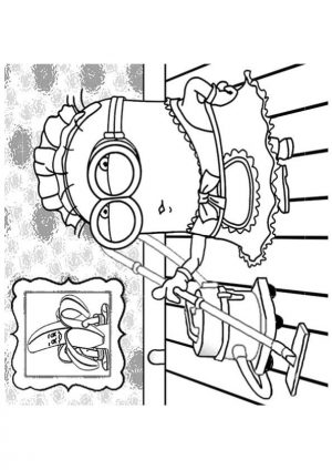 Minion Cleaning the House Coloring Pages